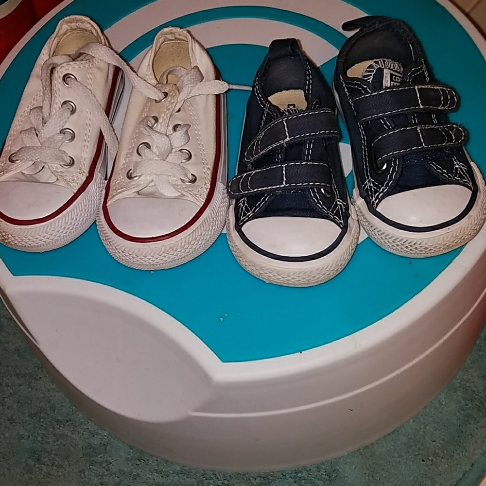 Bundle -Worn 4c and 5c toddler Converse All Stars
